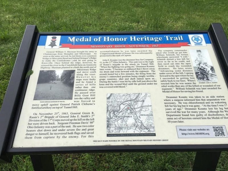 Medal of Honor Heritage Trail Marker image. Click for full size.
