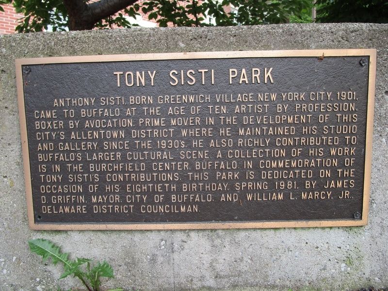 Toni Sisti Park Marker image. Click for full size.