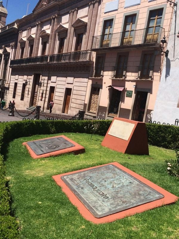 A wide view of the nearby additional markers, with the House of Count Rul in the distance. image. Click for full size.