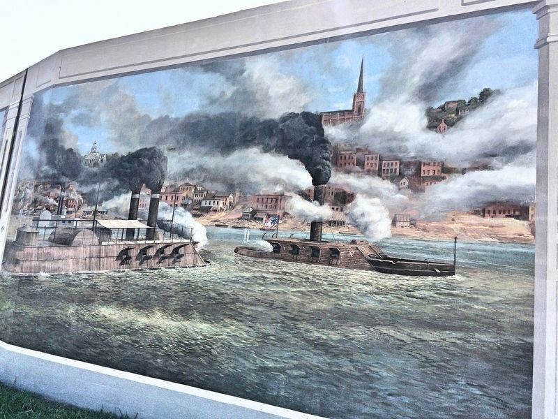"The War Between the States" Mural image. Click for full size.