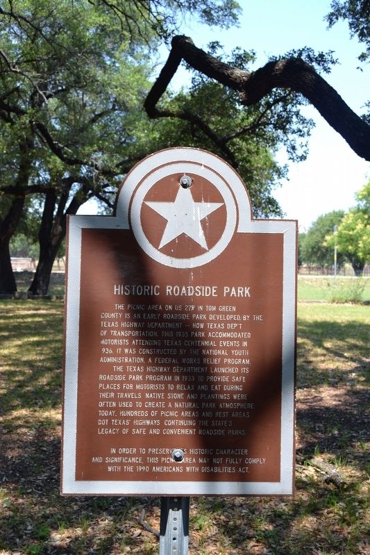 Historic Roadside Park Marker. Click for full size. Historic Roadside Park Marker image. Click for full size.