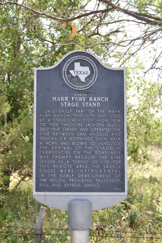 Site of Mark Fury Ranch Stage Stand Marker image. Click for full size.