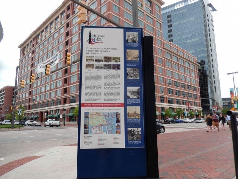 Discover Baltimore: Four Centuries of Change Marker-Front side image. Click for full size.