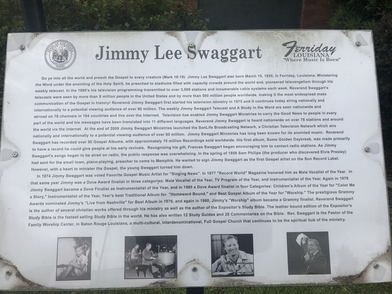 Jimmy Lee Swaggart Marker image. Click for full size.