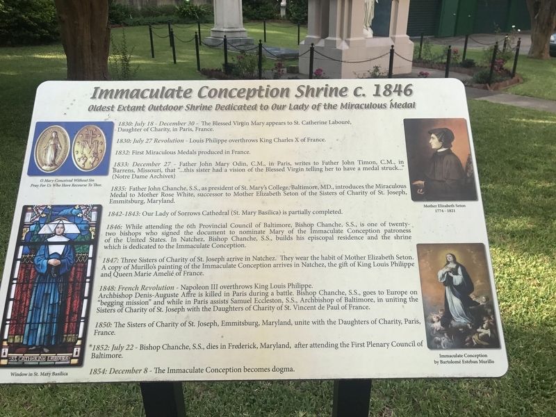 Immaculate Conception Shrine c. 1846 Marker image. Click for full size.