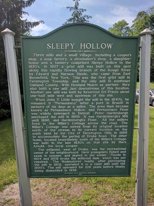 Sleepy Hollow Marker. Click for full size. Sleepy Hollow Marker image. Click for full size.