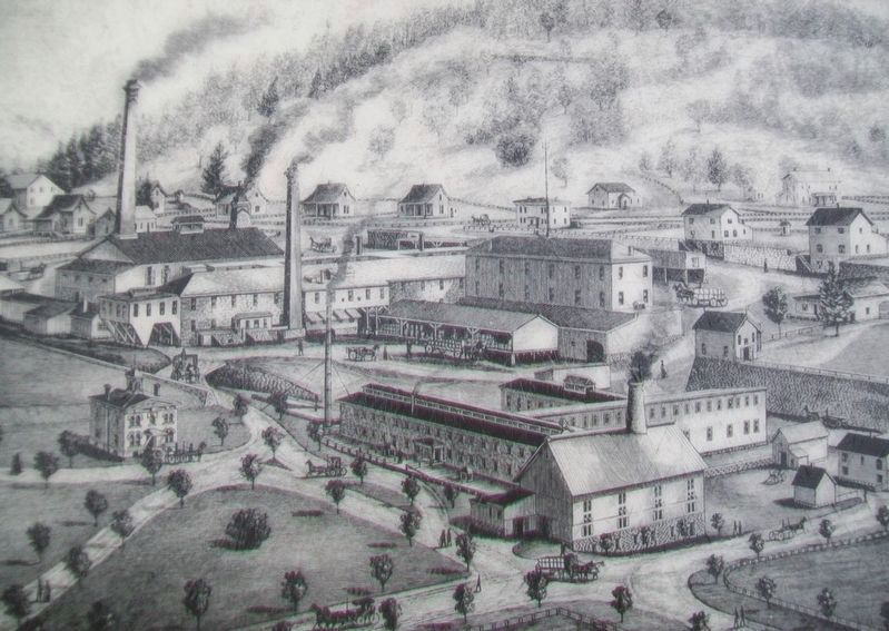 Dorflinger Factory Illustration on Marker. Click for full size. Dorflinger Factory Illustration on Marker image. Click for full size.