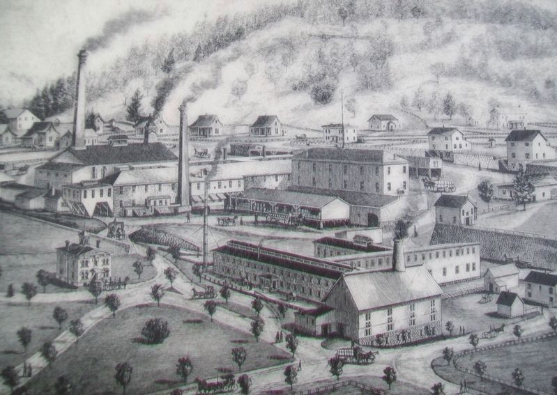 Dorflinger Factory Illustration on Marker image. Click for full size.