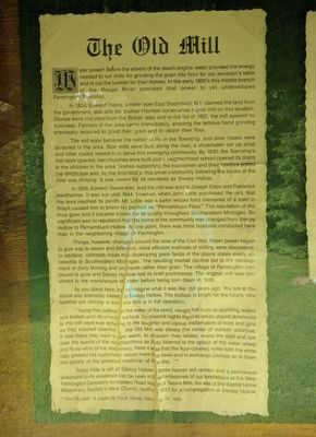 The Old Mill Marker. Click for full size. The Old Mill Marker image. Click for full size.