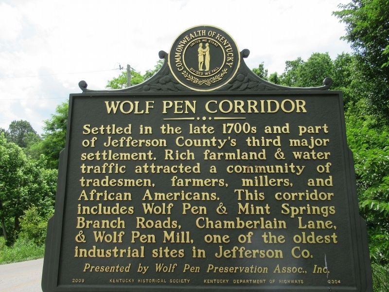 Wolf Pen Corridor Marker image. Click for full size.