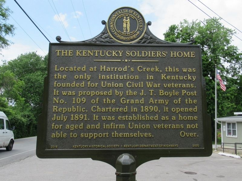 The Kentucky Soldiers’ Home Marker. Click for full size. The Kentucky Soldiers’ Home Marker image. Click for full size.