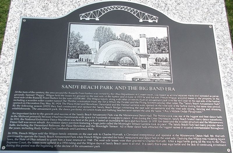 Sandy Beach and the Big Band Era Marker image. Click for full size.