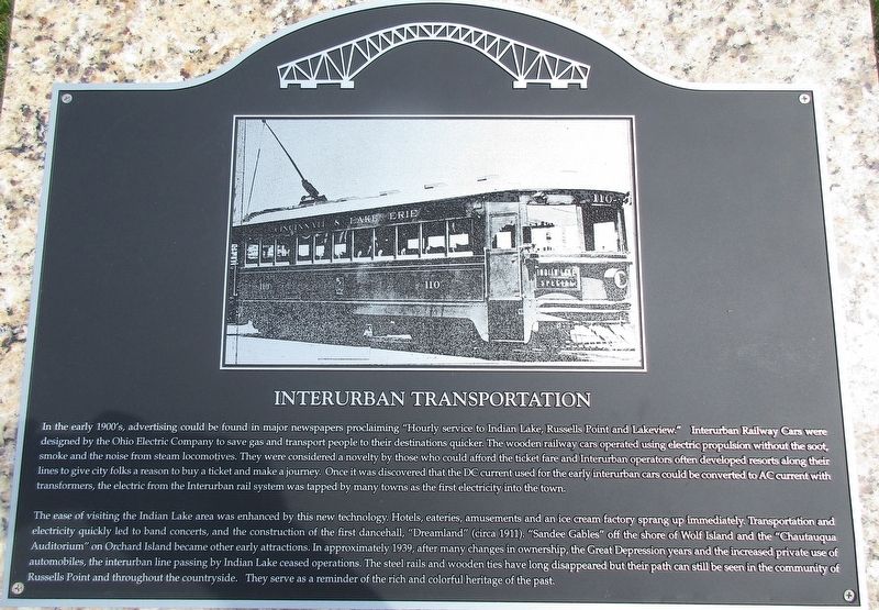 Interurban Transportation Marker image. Click for full size.