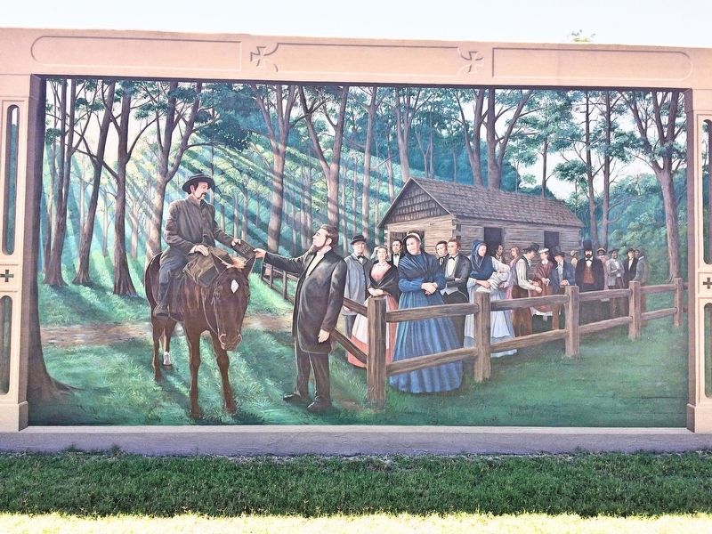 "The Founding of Vicksburg and Methodism" Mural image. Click for full size.