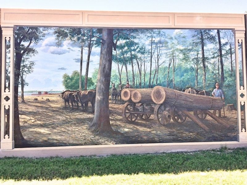 "Logging on the River" Mural image. Click for full size.