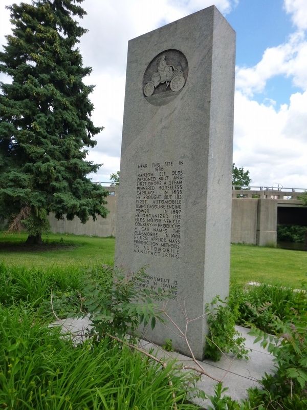 First Olds Horseless Carriage Marker. Click for full size. First Olds Horseless Carriage Marker image. Click for full size.