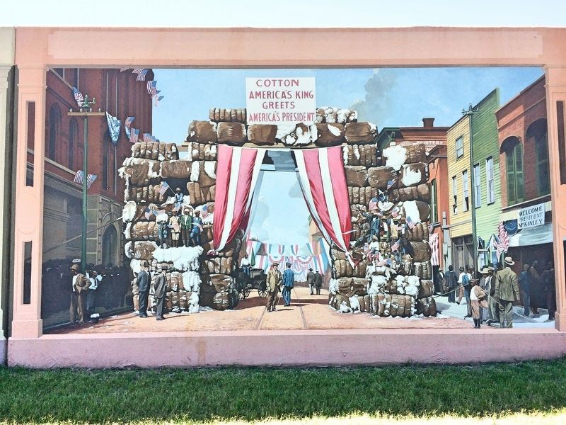 President McKinley Visits the "Land of Cotton" Mural image. Click for full size.