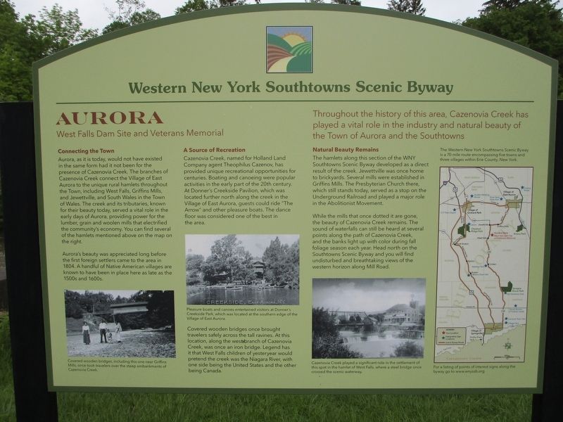 Aurora Marker at West Falls image. Click for full size.