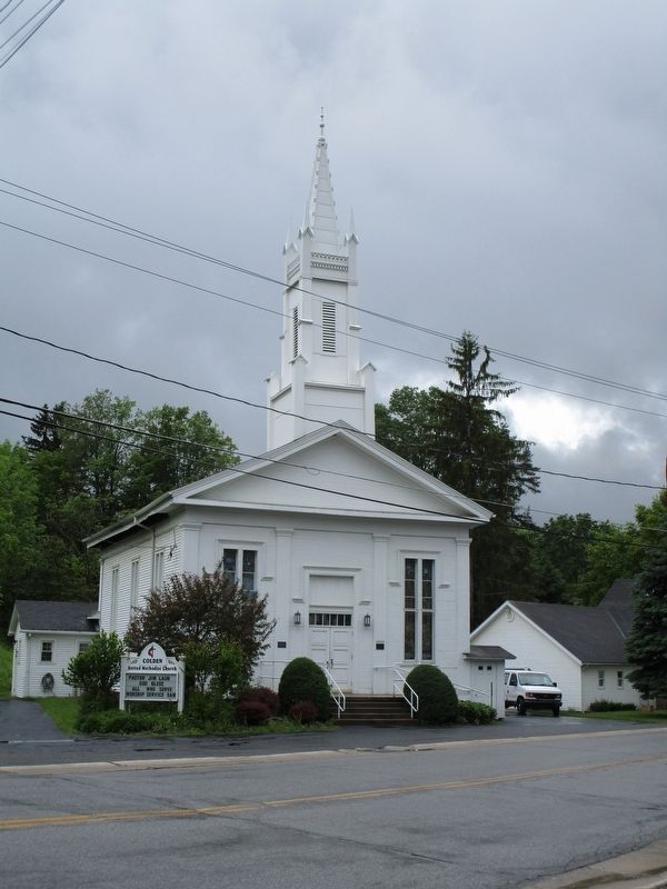 Colden United Methodist Church & Marker image. Click for full size.
