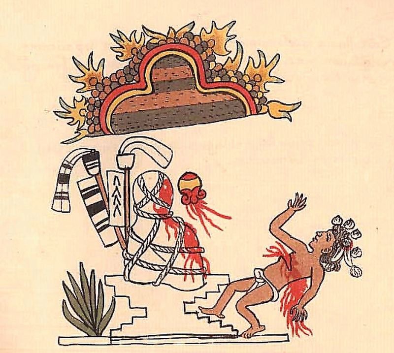 Prehispanic mesoamerican burial image. Click for full size.