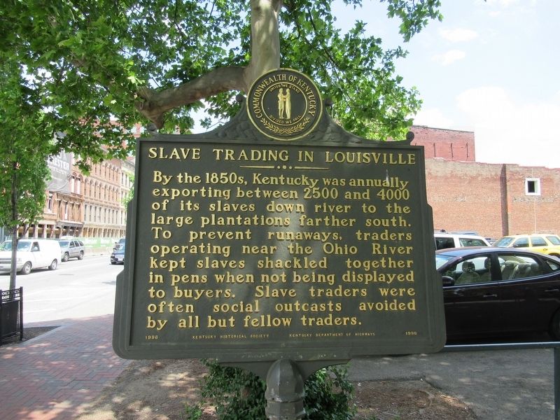 Slave Trading In Louisville Marker image. Click for full size.