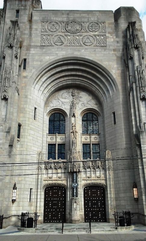 Masonic Temple and Scottish Rite Cathedral Entrance. Click for full size. Masonic Temple and Scottish Rite Cathedral Entrance image. Click for full size.