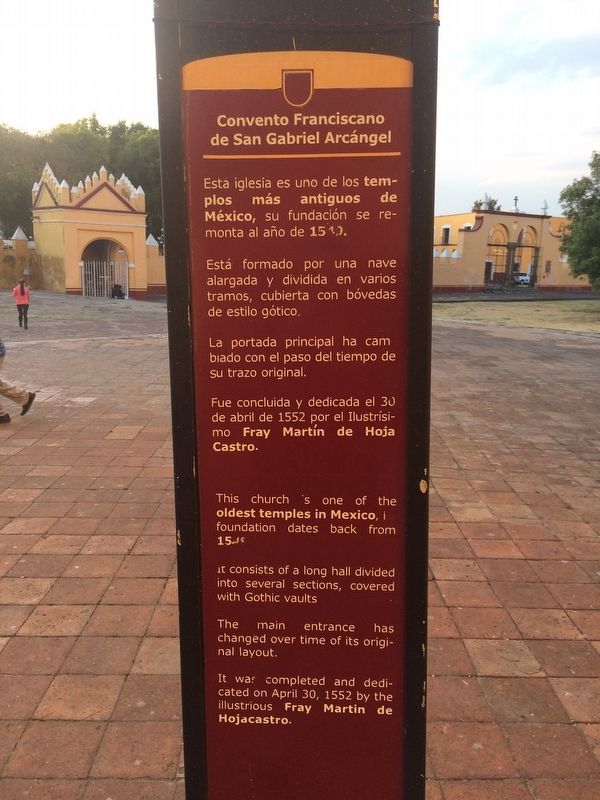 Franciscan Convent of The Archangel Gabriel / San Pedro Cholula Marker image. Click for full size.