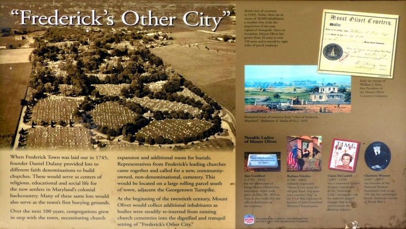 “Frederick's Other City” Marker image. Click for full size.