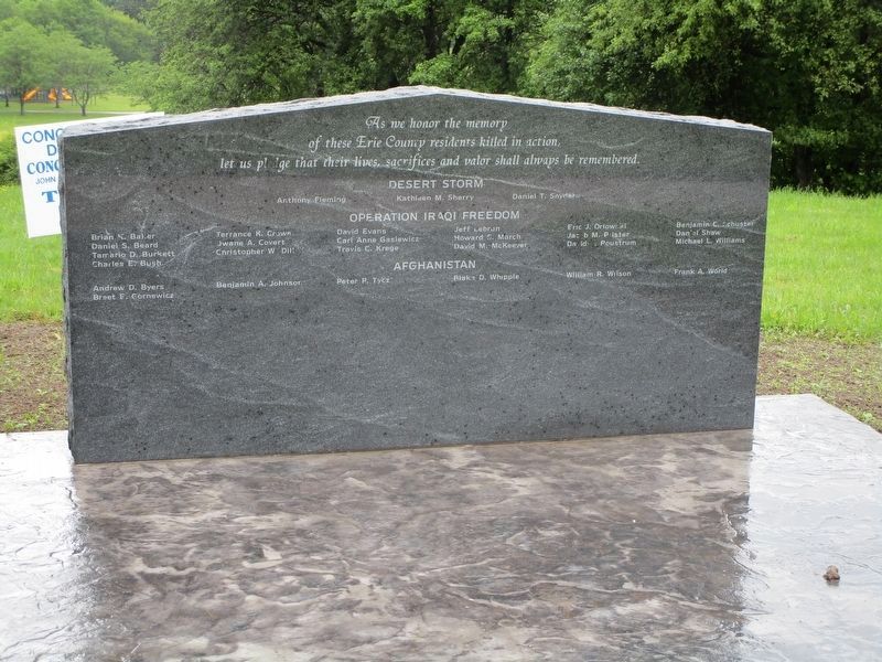 Erie County Iraq & Afghanistan Memorial image. Click for full size.