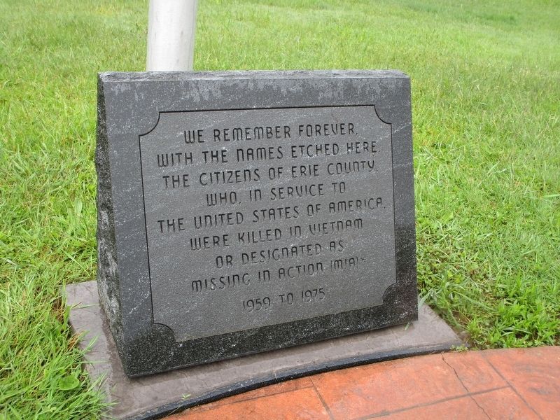 Erie County Vietnam Memorial. Click for full size. Erie County Vietnam Memorial image. Click for full size.