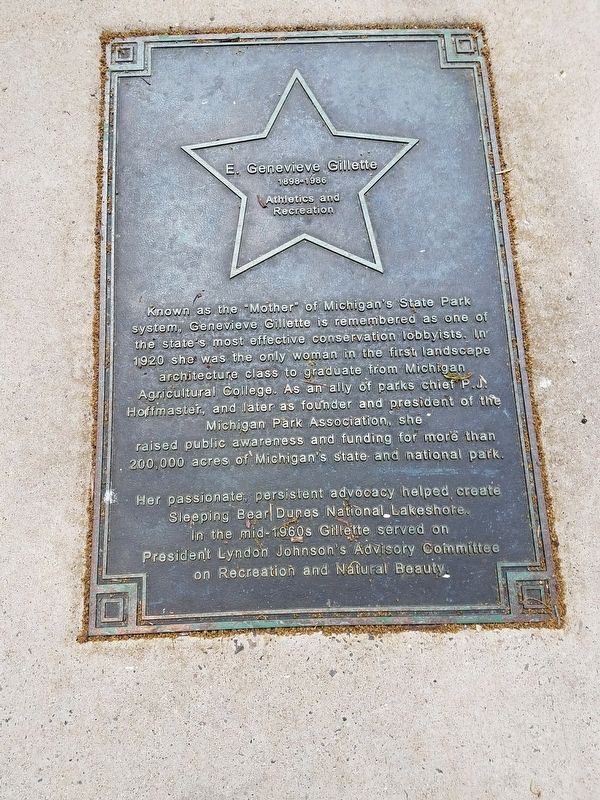 E. Genevieve Gillette Marker. Click for full size. E. Genevieve Gillette Marker image. Click for full size.