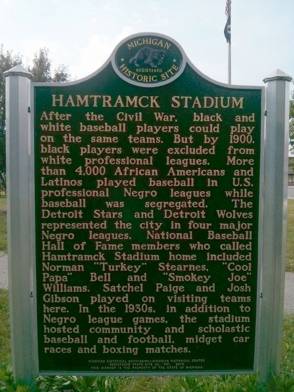 Hamtramck Stadium Marker. Click for full size. Hamtramck Stadium Marker image. Click for full size.