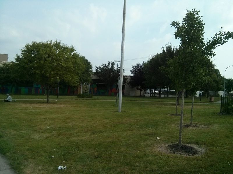 Hamtramck Stadium Marker. Click for full size. Hamtramck Stadium Marker image. Click for full size.