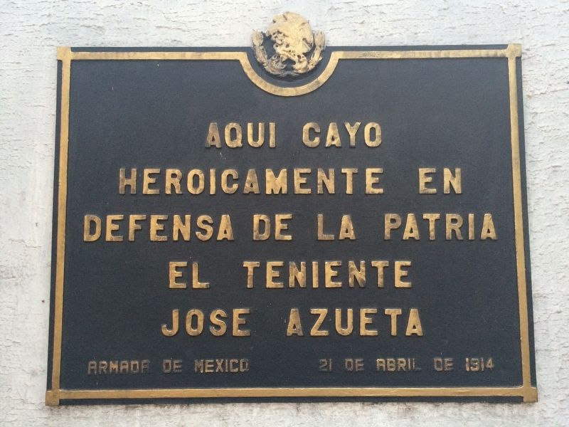 Lieutenant Jos� Azueta Marker image. Click for full size.