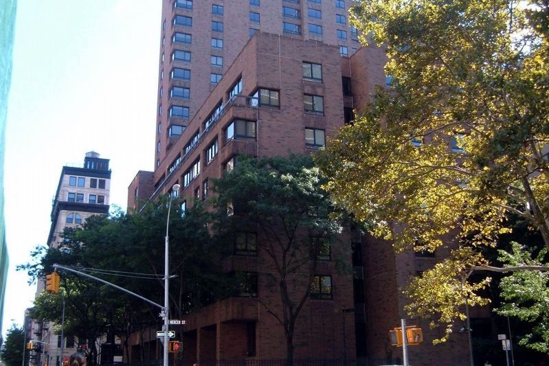 The building is the NYU Mercer Street Residence Hall. image. Click for full size.