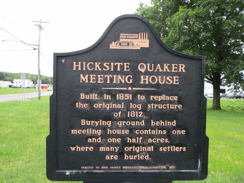 Hicksite Quaker Meeting House Marker image. Click for full size.