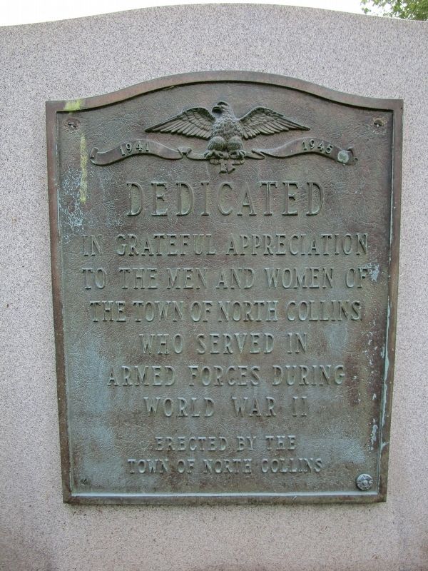 North Collins Veterans Memorial image. Click for full size.