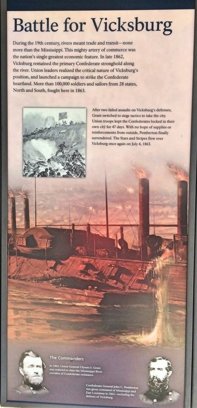Battle for Vicksburg Marker. Click for full size. Battle for Vicksburg Marker image. Click for full size.