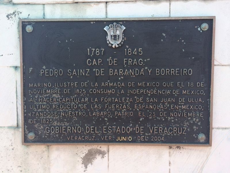 Captain Pedro Sainz de Baranda y Borreiro Marker image. Click for full size.