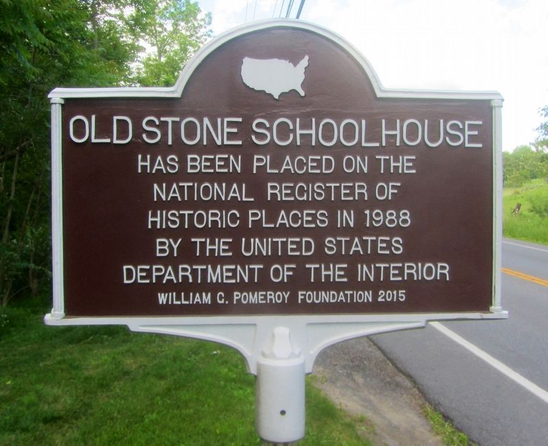 Old Stone Schoolhouse Marker. Click for full size. Old Stone Schoolhouse Marker image. Click for full size.