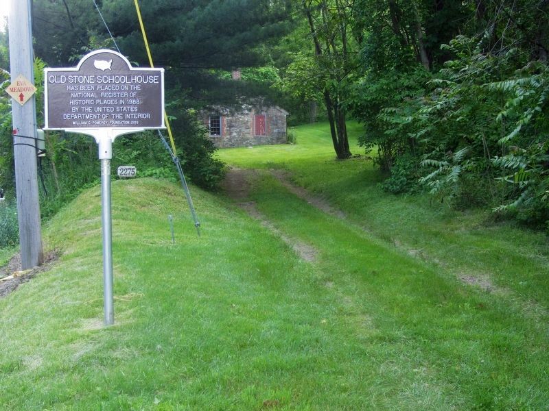 Old Stone Schoolhouse in background.. Click for full size. Old Stone Schoolhouse in background. image. Click for full size.