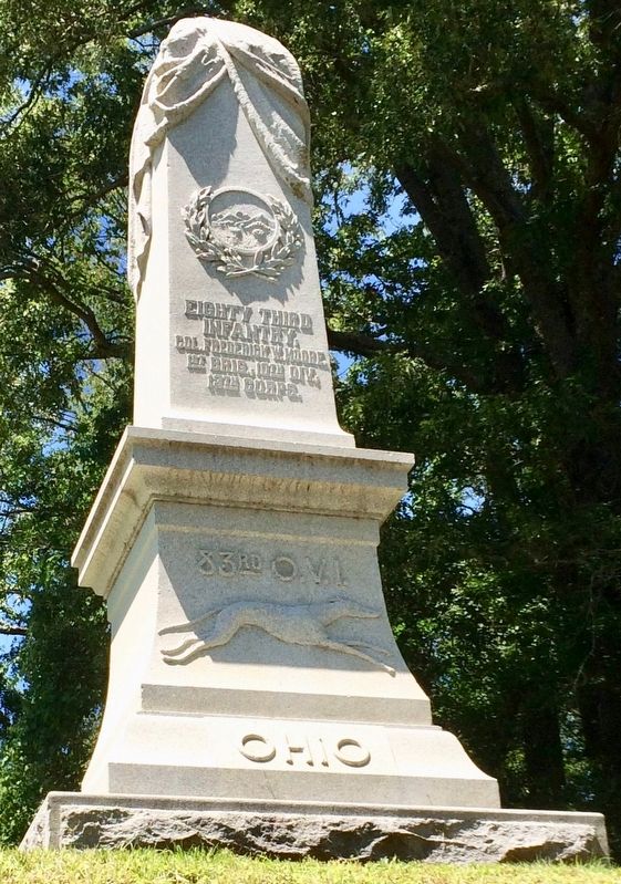 Ohio Eighty Third Infantry Monument. Click for full size. Ohio Eighty Third Infantry Monument image. Click for full size.