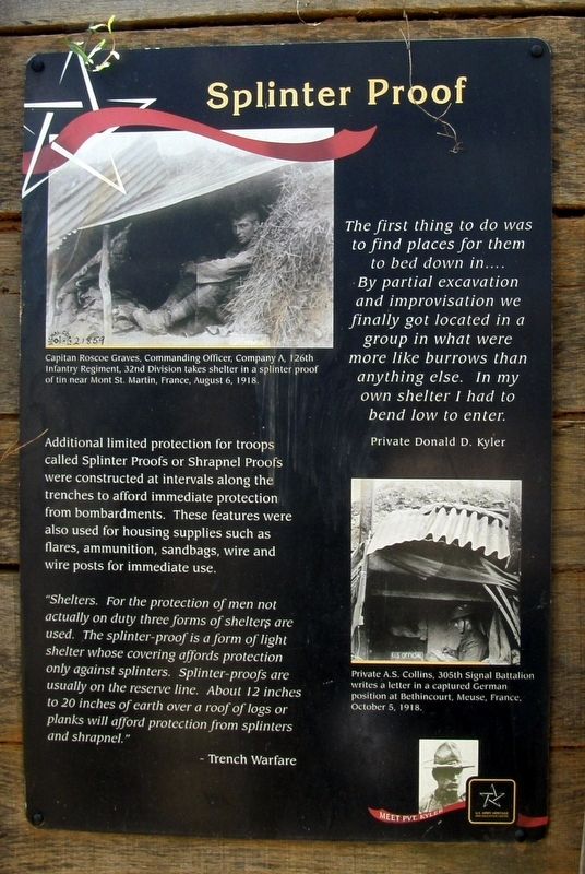 Splinter Proof Marker. Click for full size. Splinter Proof Marker image. Click for full size.