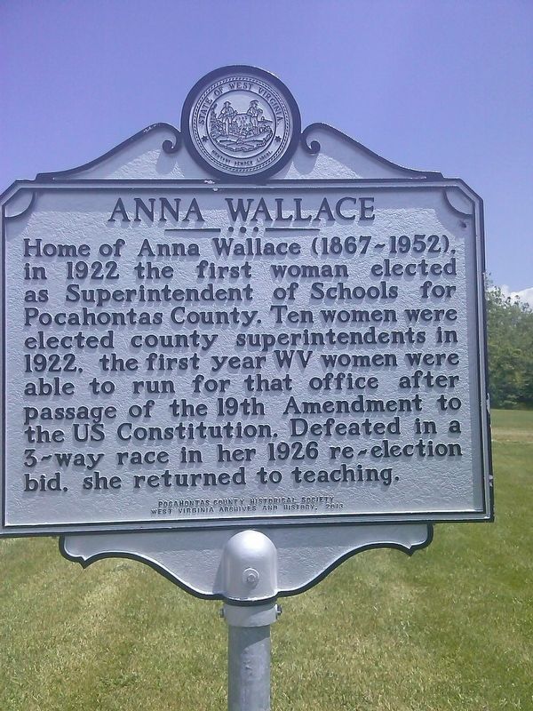 Anna Wallace Marker image. Click for full size.