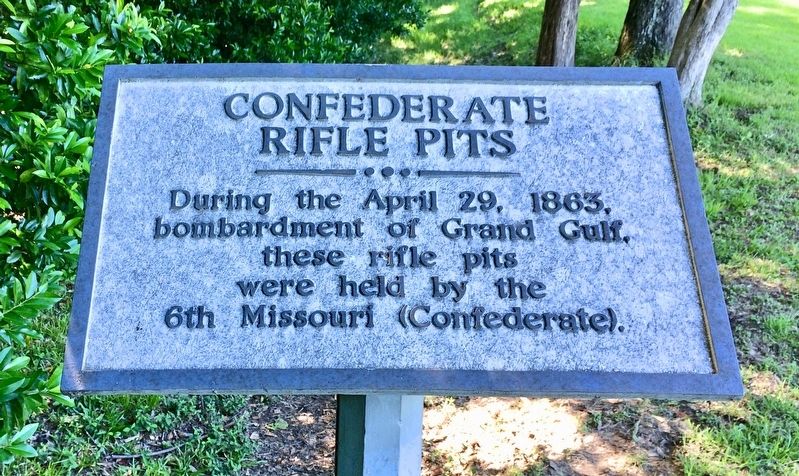 Confederate Rifle Pits Marker. Click for full size. Confederate Rifle Pits Marker image. Click for full size.