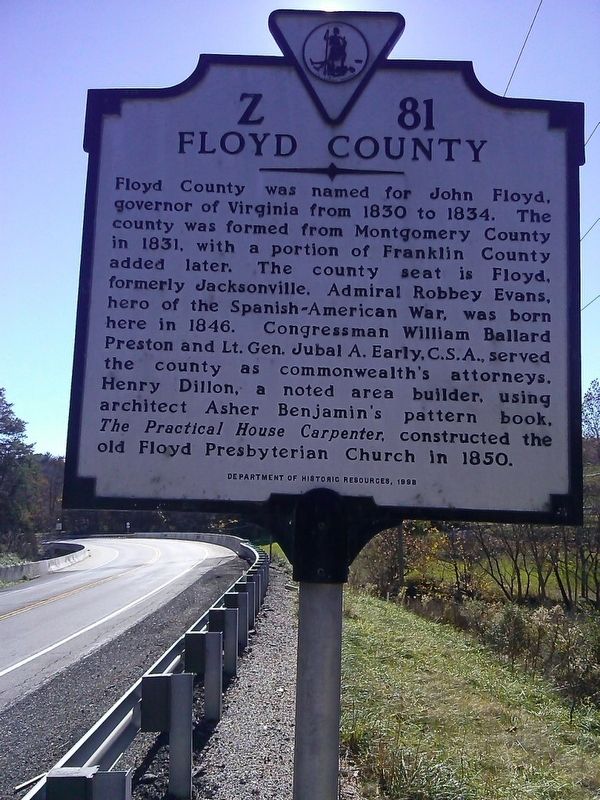 Floyd County side of the marker. Click for full size. Floyd County side of the marker image. Click for full size.