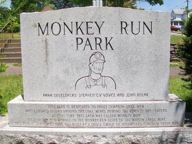 Monkey Run Park Marker image. Click for full size.