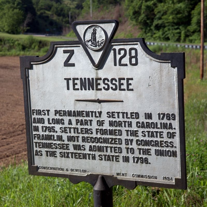 Tennessee face of marker image. Click for full size.