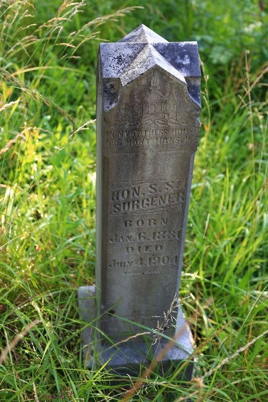 Hon. S. S. Surgener Monument. Click for full size. Hon. S. S. Surgener Monument image. Click for full size.