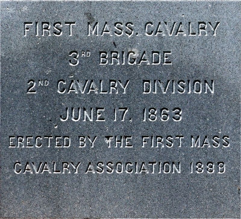 First Mass. Cavalry Marker. Click for full size. First Mass. Cavalry Marker image. Click for full size.